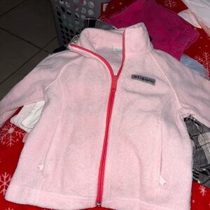 Columbia Light Pink Full-Zip Fleece Jacket